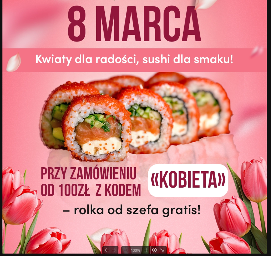Anonimowa kreacja Meta Ads — promocja 8 marca